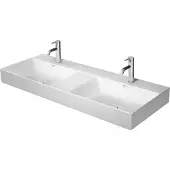 Duravit Doppelwaschtisch DURASQUARE o ÜL m HLB geschli 1200x470mm 1 HL weiß 1 Hahnloch weiß