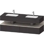 Duravit Einbauwaschtisch-Möbel-Set Qatego 160x55x60cm, Kon-WTU, B, Tau m/Grap matt