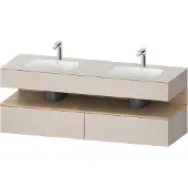 Duravit Einbauwaschtisch-Möbel-Set Qatego 160x55x60cm, Kon-WTU, B, Ei nat/taupe ma