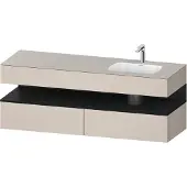 Duravit Einbauwaschtisch-Möbel-Set Qatego 160x50x60cm, Kon-WTU, B r, E sw/tau ma