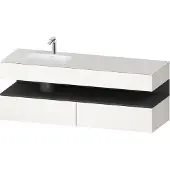 Duravit Einbauwaschtisch-Möbel-Set Qatego 160x50x60cm, Kon-WTU, B, B l, gra m/we m