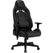 Sense7 Gamingstuhl Vanguard Schwarz - Ergonomischer Bürostuhl Schreibtischstuhl PC Drehstuhl Gamer Chefsessel 150 kg 2D-Armlehnen Wippfunktion