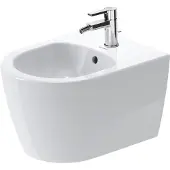 Duravit Wand-Bidet ME by Starck COMPACT m ÜL m HLB 370x480mm 1 Hahnloch weiss WG