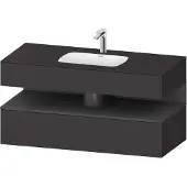 Duravit Einbauwaschtisch-Möbel-Set Qatego 120x55x60cm, gra m/Gr matt, Konsolen-Waschtischunterbau