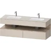 Duravit Einbauwaschtisch-Möbel-Set Qatego 160x55x60cm, Kon-WTU, B, Ei Marmo/tau ma