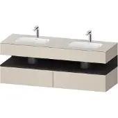 Duravit Einbauwaschtisch-Möbel-Set Qatego 160x55x60cm, Kon-WTU, B, gra m/ta matt