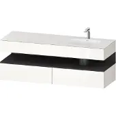 Duravit Einbauwaschtisch-Möbel-Set Qatego 160x50x60cm, Kon-WTU, B, B r, gra m/we g