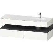 Duravit Einbauwaschtisch-Möbel-Set Qatego 160x50x60cm, Kon-WTU, B r, gra m/we hgl