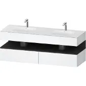 Duravit Einbauwaschtisch-Möbel-Set Qatego 160x55x60cm, Kon-WTU, B, gra m/we ma