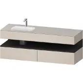 Duravit Einbauwaschtisch-Möbel-Set Qatego 160x50x60cm, Kon-WTU, B l, gra m/ta ma