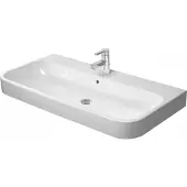 Duravit Möbelwaschtisch Happy D.2 100cm mit Überlauf, mit Hahnlochbank, 1 Hahnloch, 2318100000, Farbe: Weiß