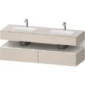 Duravit Einbauwaschtisch-Möbel-Set Qatego 160x55x60cm, Kon-WTU, B, w matt/taupe ma