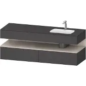 Duravit Einbauwaschtisch-Möbel-Set Qatego 160x50x60cm, Kon-WTU, B r, Tau m/Grap ma