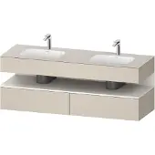 Duravit Einbauwaschtisch-Möbel-Set Qatego 160x55x60cm, Kon-WTU, we matt/taupe matt