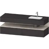 Duravit Einbauwaschtisch-Möbel-Set Qatego 160x50x60cm, Kon-WTU, B r, T m/Grap matt