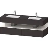 Duravit Einbauwaschtisch-Möbel-Set Qatego 160x55x60cm, Kon-WTU, w Hgl/Graphit matt