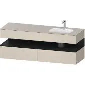 Duravit Einbauwaschtisch-Möbel-Set Qatego 160x50x60cm, Kon-WTU, B r, E sw/tau matt