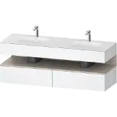 Duravit Einbauwaschtisch-Möbel-Set Qatego 160x55x60cm, Kon-WTU, Tau matt/we ma