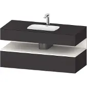 Duravit Einbauwaschtisch-Möbel-Set Qatego 120x55x60cm, w m/Gr matt, Konsolen-Waschtischunterbau
