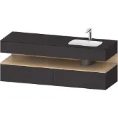 Duravit Einbauwaschtisch-Möbel-Set Qatego 160x50x60cm, Kon-WTU, B, B r, E na/gra m