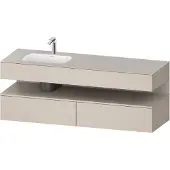 Duravit Einbauwaschtisch-Möbel-Set Qatego 160x50x60cm, Kon-WTU, Beck. li, Tau ma