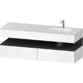 Duravit Einbauwaschtisch-Möbel-Set Qatego 160x50x60cm, Kon-WTU, B, B r, gra m/we m