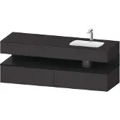 Duravit Einbauwaschtisch-Möbel-Set Qatego 160x50x60cm, Kon-WTU, B r, E sw/gra matt