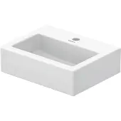 Duravit Handwaschbecken Med Vero 45cm, ohne Überlauf, mit Hahnlochbank, 1 Hahnloch, weiß, 0704450041, Farbe: Weiß