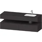 Duravit Einbauwaschtisch-Möbel-Set Qatego 160x50x60cm, Kon-WTU, B re, graph matt