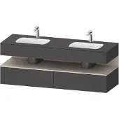 Duravit Einbauwaschtisch-Möbel-Set Qatego 160x55x60cm, Kon-WTU, T matt/Graphit ma