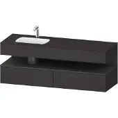Duravit Einbauwaschtisch-Möbel-Set Qatego 160x50x60cm, Kon-WTU, B, B l, gra m/Gr m
