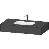 Duravit Einbauwaschtisch-Möbel-Set Qatego 100x55x17cm, gra m, m K, 1 Ausschn, m ÜL