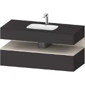 Duravit Einbauwaschtisch-Möbel-Set Qatego 120x55x60cm, T m/Gr matt, Konsolen-Waschtischunterbau