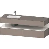 Duravit Einbauwaschtisch-Möbel-Set Qatego 160x50x60cm, Kon-WTU, B, B l, we hg/b ma