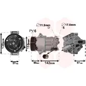 VAN WEZEL Kompressor, Klimaanlage 0100K133