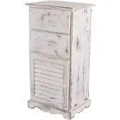 MCW Kommode Schrank, 81x40x32cm, Shabby-Look, Vintage weiß