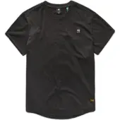 G-Star T-Shirt "Lash fem loose", Damen, Gr. S, schwarz (dk schwarz), Jersey, Obermaterial: 100% Baumwolle, unifarben, loose fit, Rundhals, mit Umschlag, Shirts T-Shirt, mit fixiertem Umschlagsaum