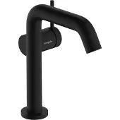 Hansgrohe Tecturis S Einhebel-Waschtischarmatur 150 Fine CoolStart, EcoSmart+, mit Push-Open Ablaufgarnitur, Ausladung 139mm, 73340670, Farbe: Mattschwarz