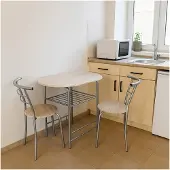 HTI San Remo Merit Tischgruppe 2-Sitzer oval Silber, Tisch 80x74x53 cm, Stuhl 35x74x35 cm
