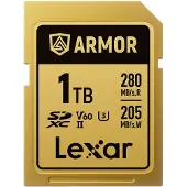 Lexar SDXC Pro Gold Series ARMOR UHS-II 1TB V60 IP68 Edelstahl R280/W210 Karte