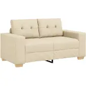 vidaXL Zweisitzer-Sofa Creme 120 cm Stoff