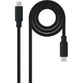 Nanocable 10.01.4100 - Kabel USB 3.1 Gen2 10Gbps 5A, 4K/60Hz, USB-C/M-USB-C/M, Schwarz, 0,5 m