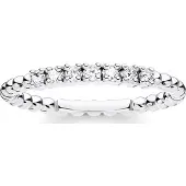Thomas Sabo TR2323-051-14 Damen-Silberring Kugeln mit weißen Steinen