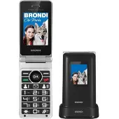 Brondi Amico Prezioso, Klappgehäuse, Dual-SIM, 4,5 cm (1.77"), 1,3 MP, 800 mAh, Schwarz, Metallisch