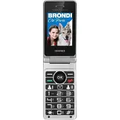 Brondi Amico Prezioso, Klappgehäuse, Dual-SIM, 4,5 cm (1.77"), 1,3 MP, 800 mAh, Schwarz, Metallisch
