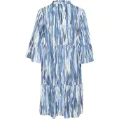 Kaffe Midikleid "Damen Kleid KAarina", Damen, Gr. 46, N-Gr, blau (blau abstract print), Obermaterial: 100% Viskose LENZING ECOVERO CV LenzEcov., Kleider Midikleid