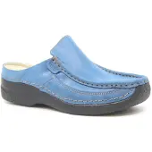 Wolky Slipper Damen Roll Slide Fantastic Leather Atlantic Blue-Schuhgröße 40