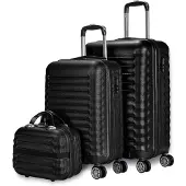 Numada Set mit 3 Numada Upfly schwarzen Koffern