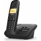 Gigaset AL170A Solo, DECT-Telefon, Kabelloses Mobilteil, Freisprecheinrichtung, 50 Eintragungen, Anrufer-Identifikation, Schwarz