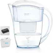 Haeger WJ-24W.004A, Pitcher-Wasserfilter, 2,4 l, Transparent, Weiß